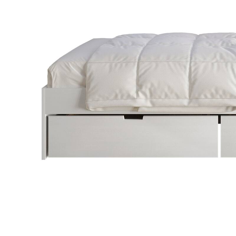 CraftPorch Wooden Twin Mates Bed with Storage