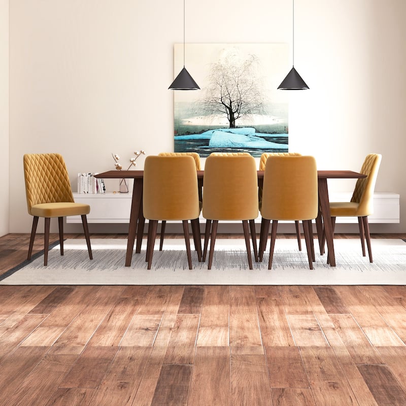 Annabelle Mid Century Modern 9 Piece Dining Room Set