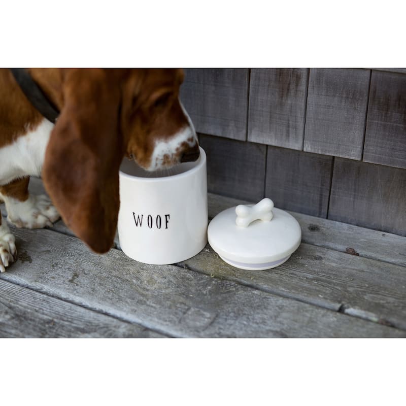 "Woof" Jar with Bone Handle on Lid
