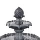 preview thumbnail 5 of 9, 2-Tier Pineapple Solar Outdoor Water Fountain w/ Battery - 46" - Black - 46-Inch