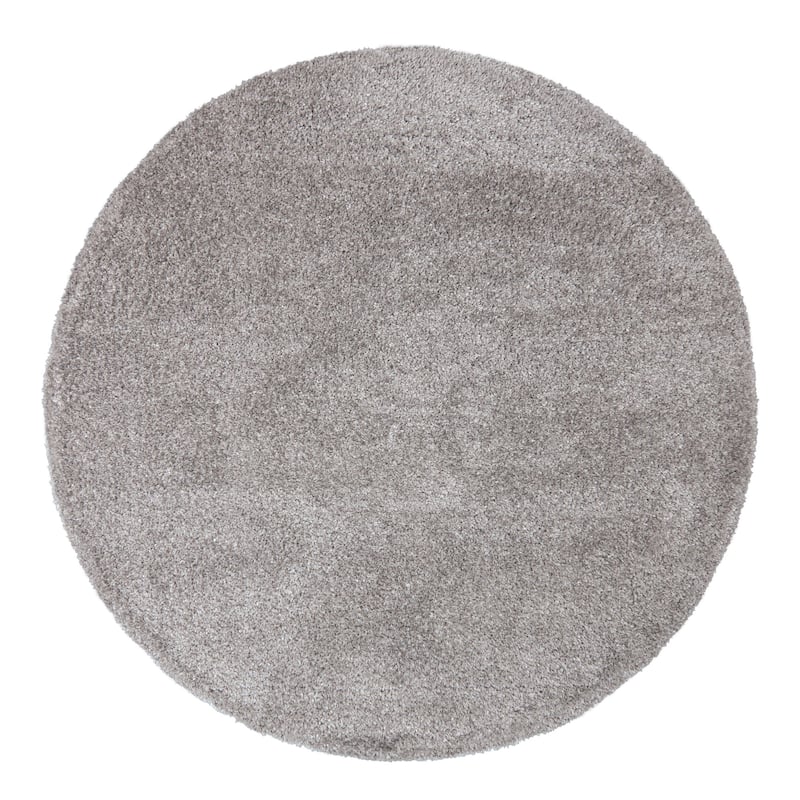 Gertmenian Thayer Solid Modern Light Grey Shag Area Rug