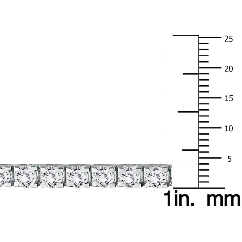 Marquee Certified 7 Carat TW Diamond Tennis Bracelet in 14K White Gold