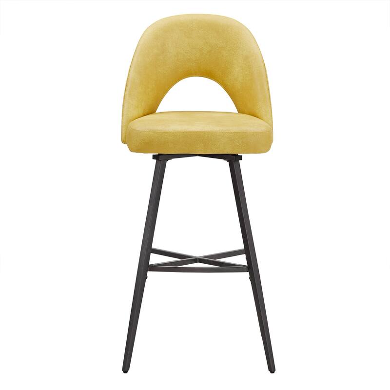 Presley Metal Fabric Swivel Bar Stools (Set of 2) by iNSPIRE Q Modern
