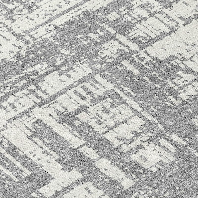 Machine Washable Indoor/ Outdoor Chantille Abstract Solid Rug