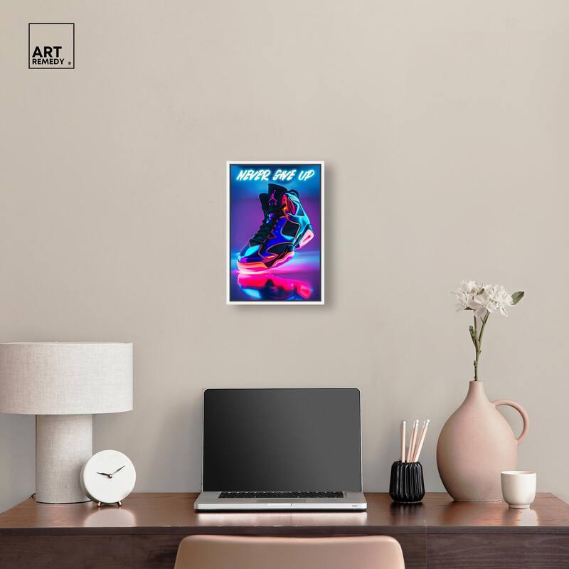 Cool Glow Sneaker Hype Canvas by Art Remedy