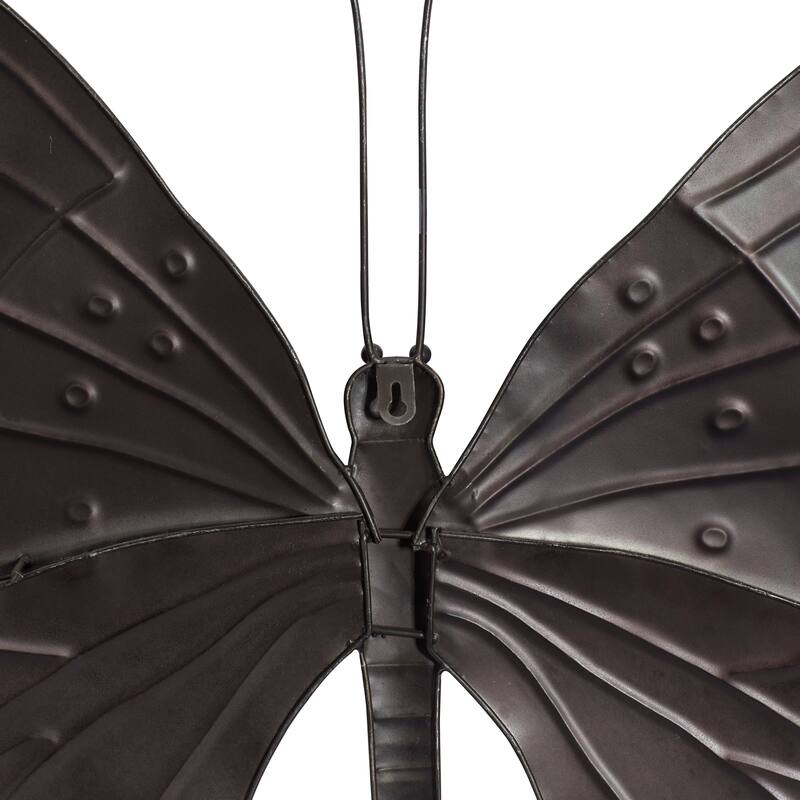 Red Metal Indoor Outdoor Butterfly Home Wall Decor