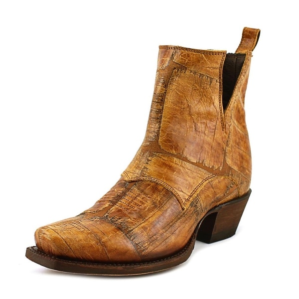Nocona Dakota Bootie Women Square Toe Leather Tan Western Boot