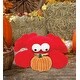 preview thumbnail 4 of 4, DolliBu Large Googly Eyes Red Crab Stuffed Animal with Pumpkin Decor - 14 inches