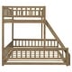 preview thumbnail 6 of 20, Bunk Bed Twin XL Over Queen with Ladder and Slats Support, Bed Frame with Safety Guardrails