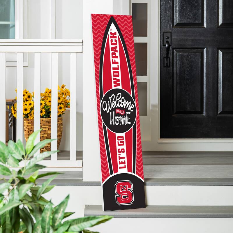 47" Porch Leaner Welcome Wall Sign, North Carolina State University - Red