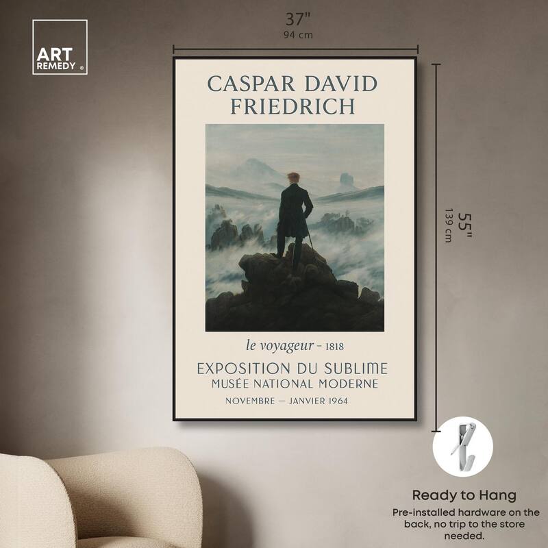 Wanderer Above the Sea of Fog Canvas by Art Remedy