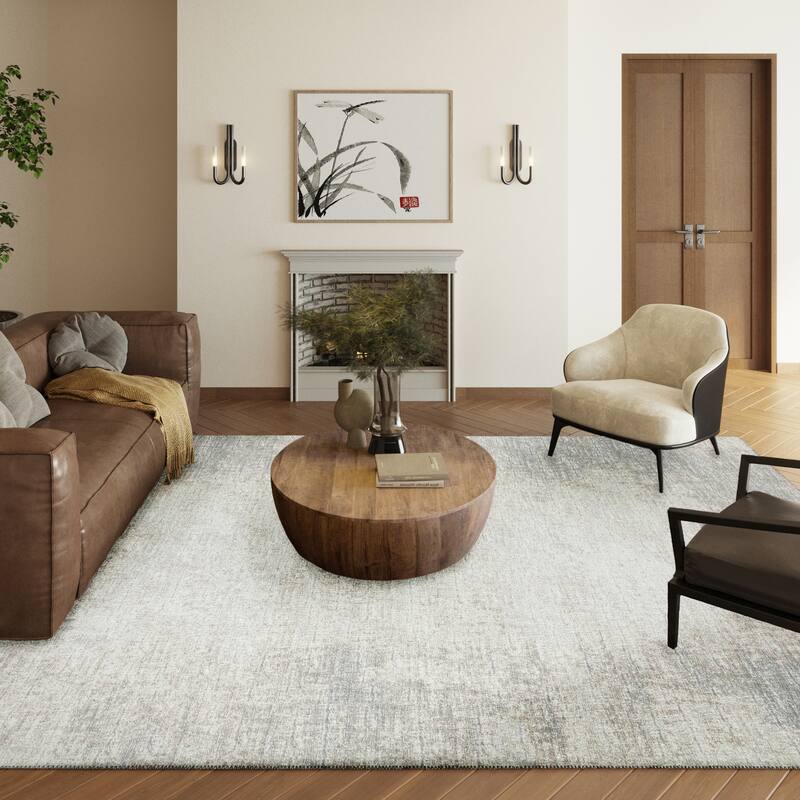 Indoor/Outdoor Rylee Modern Bordered Washable Rug