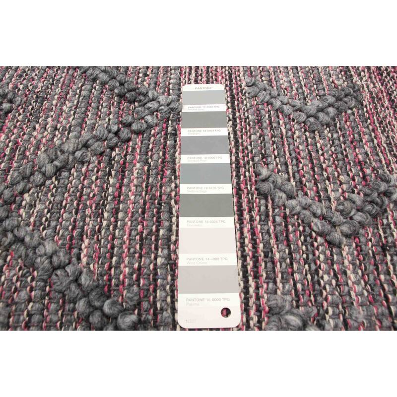 ECARPETGALLERY Braid weave Sienna Grey Wool Rug - 5'11 x 9'2