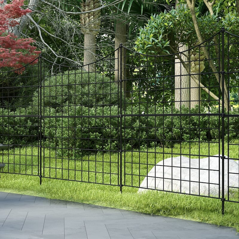 Garden Border Fence Panel Set Metal Garden Edging Flower Beds Pathways