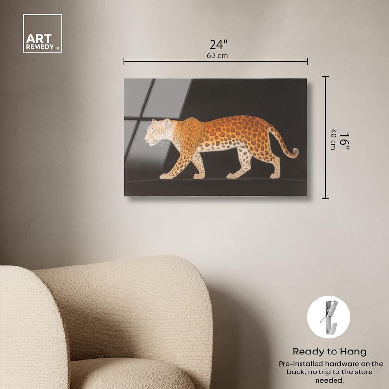 Golden Leopard Acrylic by Art Remedy, Ready to Hang