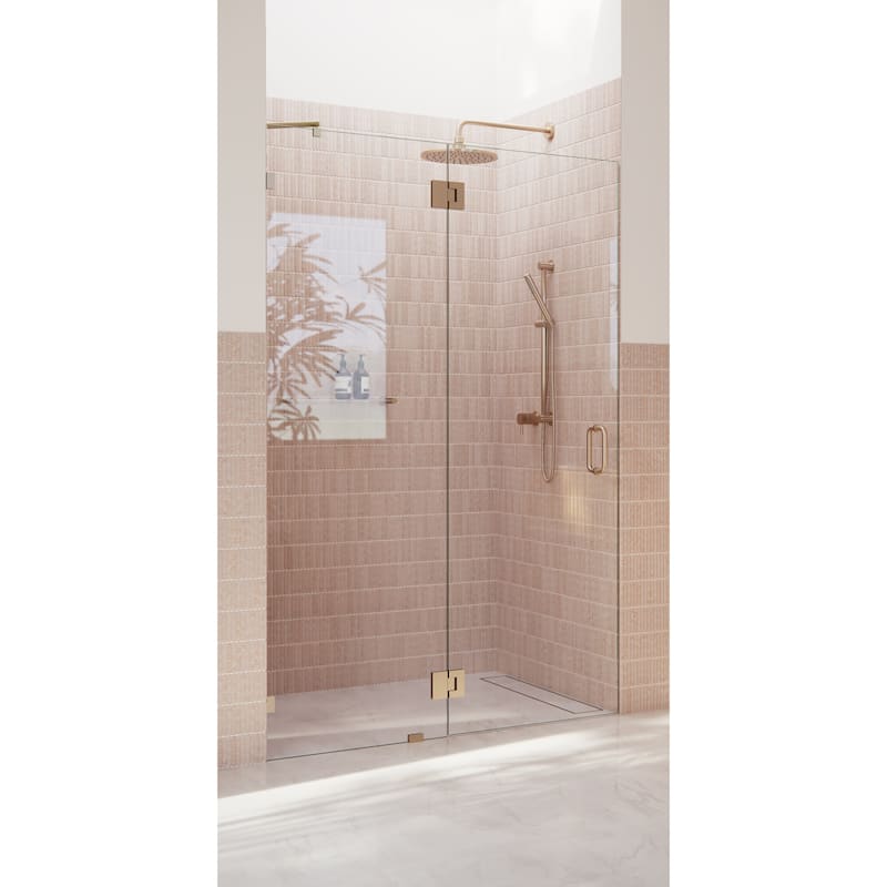 Glass Warehouse 78" x 54.5" Frameless Shower Door - Glass Hinge