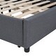 preview thumbnail 18 of 16, Full Size Upholstered Platform Bed With Classic Headboard And 4 Drawers, Linen Fabric