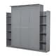 preview thumbnail 5 of 16, Queen Size Wall Bed with Storage Cabinets and Built-in Lighting Foldable Space Saving Murphy Bed