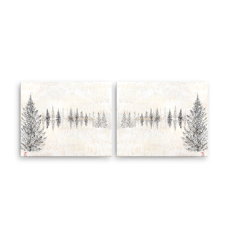 'Monoscape V-II' 2 Piece Canvas Wall Art Set by Karen Biery
