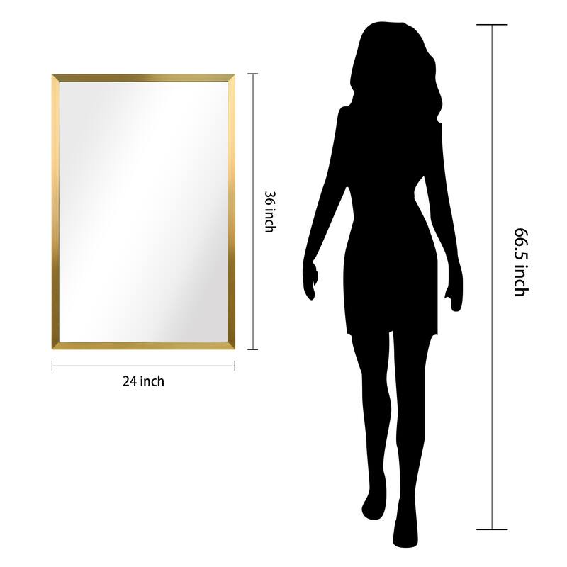 Contempo Stainless Steel Gold Wall Mirror