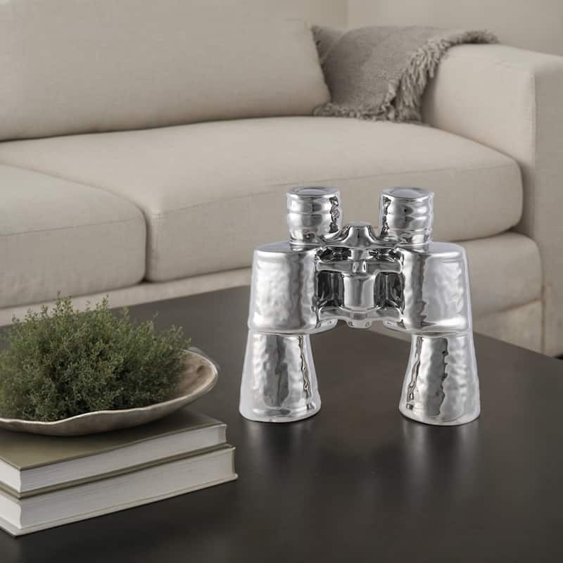 Stoneware Binoculars Décor - 7" L x 6" W x 2.25" H