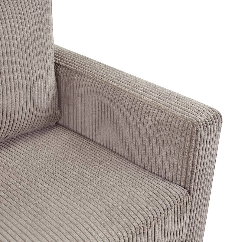 47.2" Twin Size Sleeper Sofa with Foldable Mattress, Side Pocket and 2 USB Ports for Living Room
