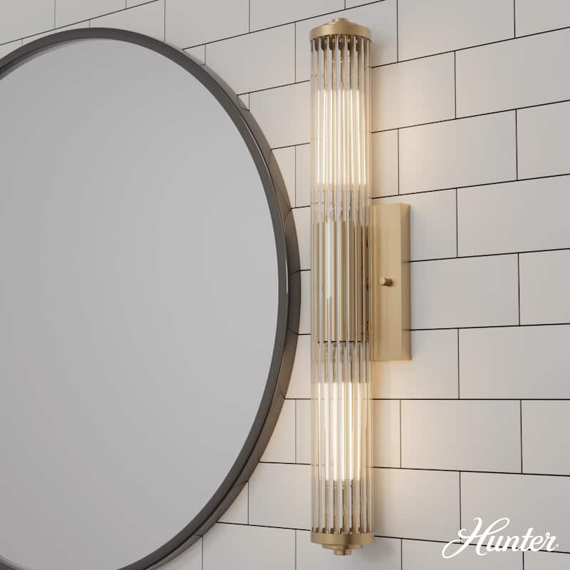 Hunter Holly Grove Bathroom Vanity Wall Light, Art or Shelf Light - Contemporary - Damp Rated!