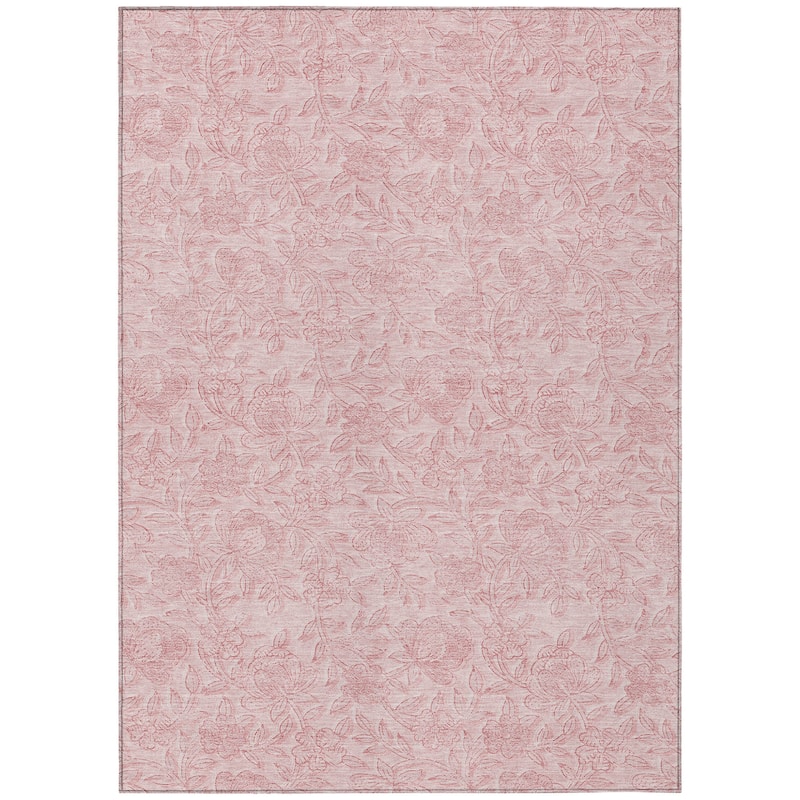 HomeRoots Floral Transitional Rectangle Outdoor Rug