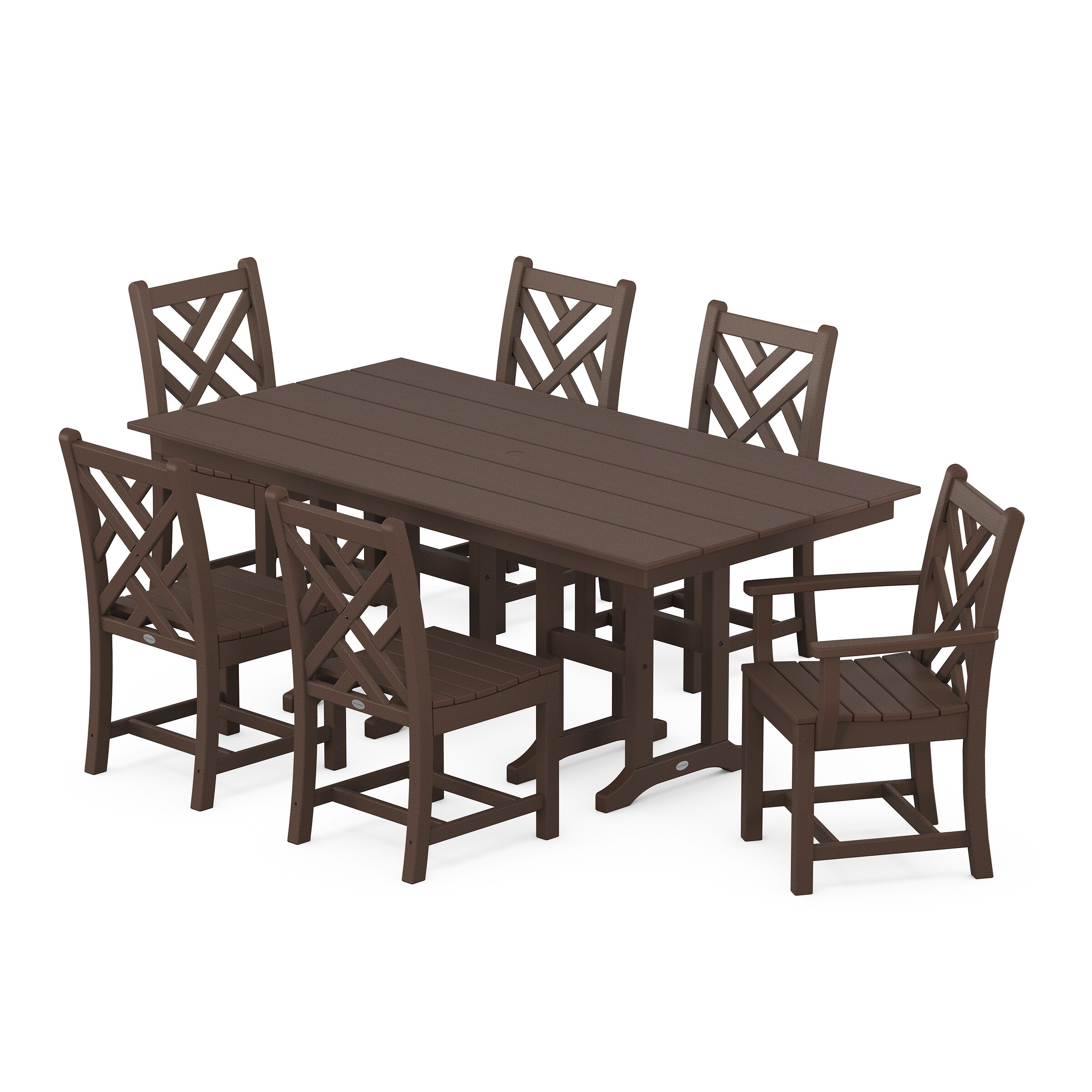 polywood chippendale 7 piece dining set