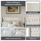 preview thumbnail 12 of 11, Madison Park Amelia Upholstered Wingback Headboard with Button Tufting & Nailhead Trim
