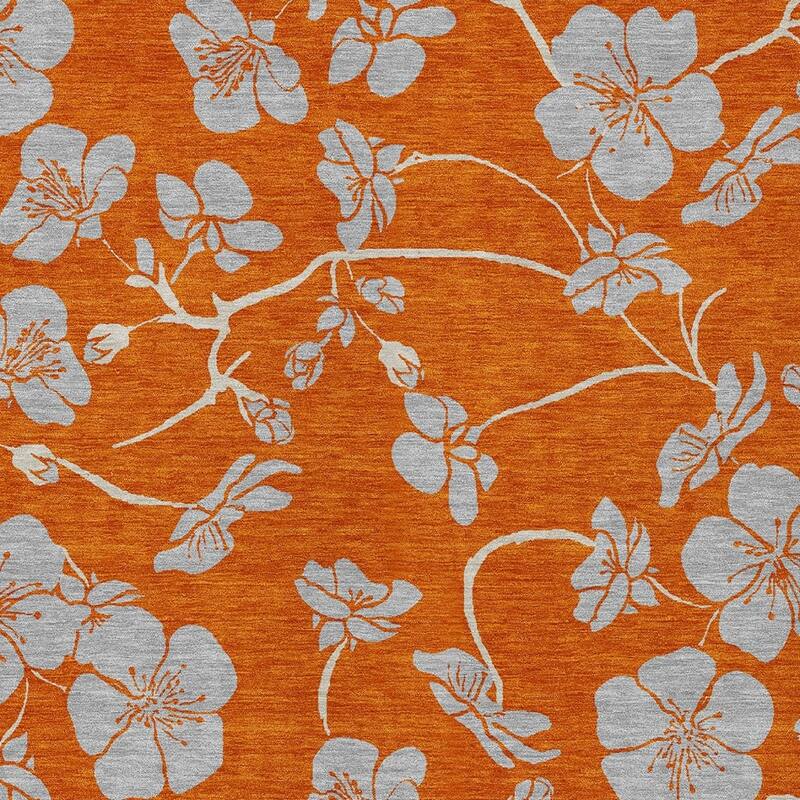HomeRoots Floral Transitional Rectangle Outdoor Rug