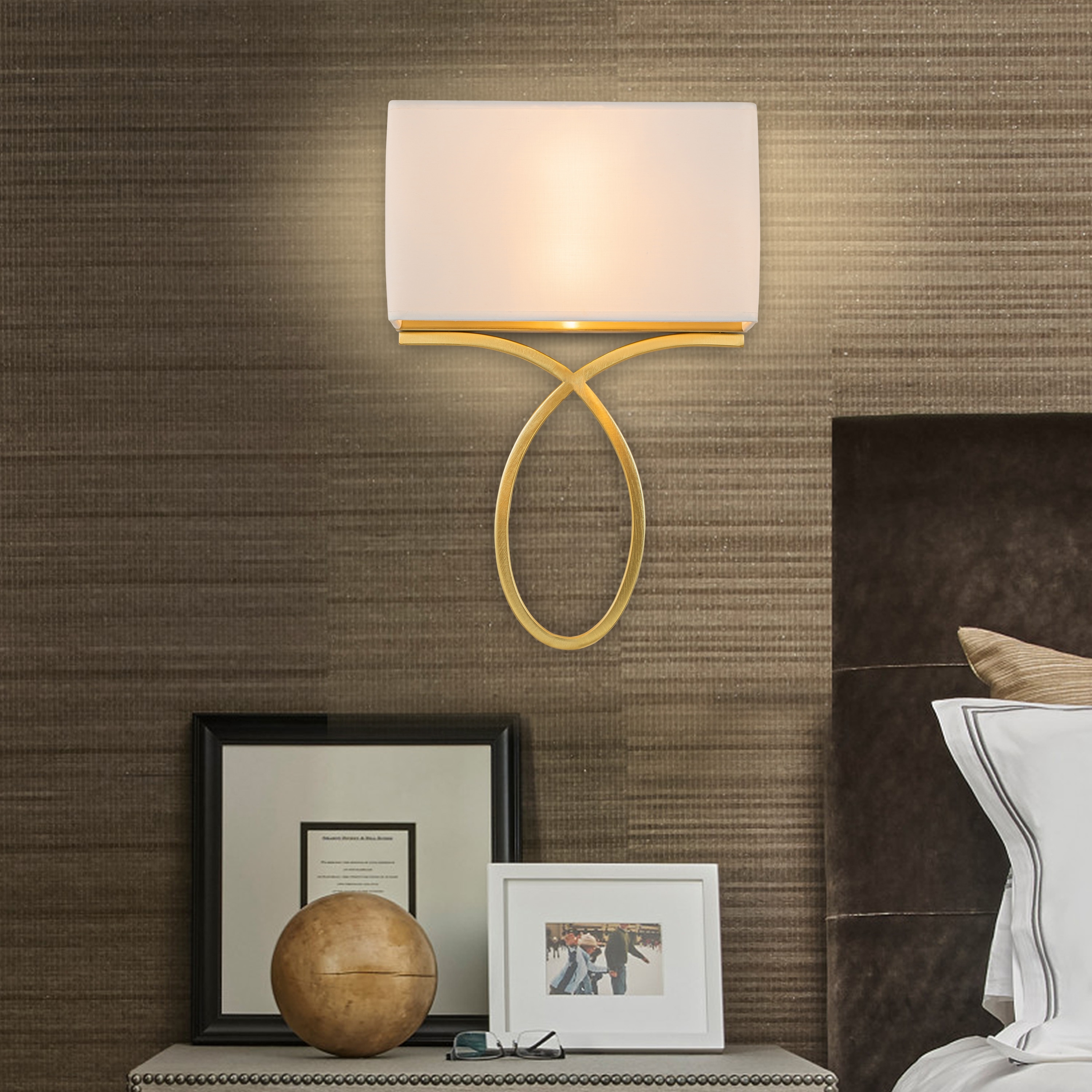 Gold wall sconce with shade new arrivals