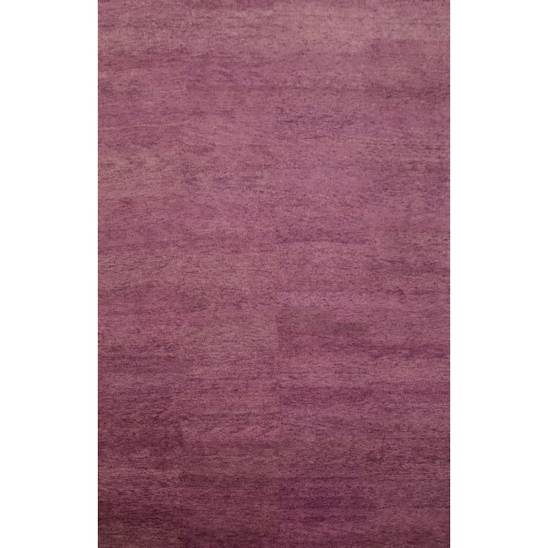 Hand Knotted Oriental 100% Wool Carpet Modern Modern Purples Gabbeh Area Rug - 11' 5'' X 8' 1''