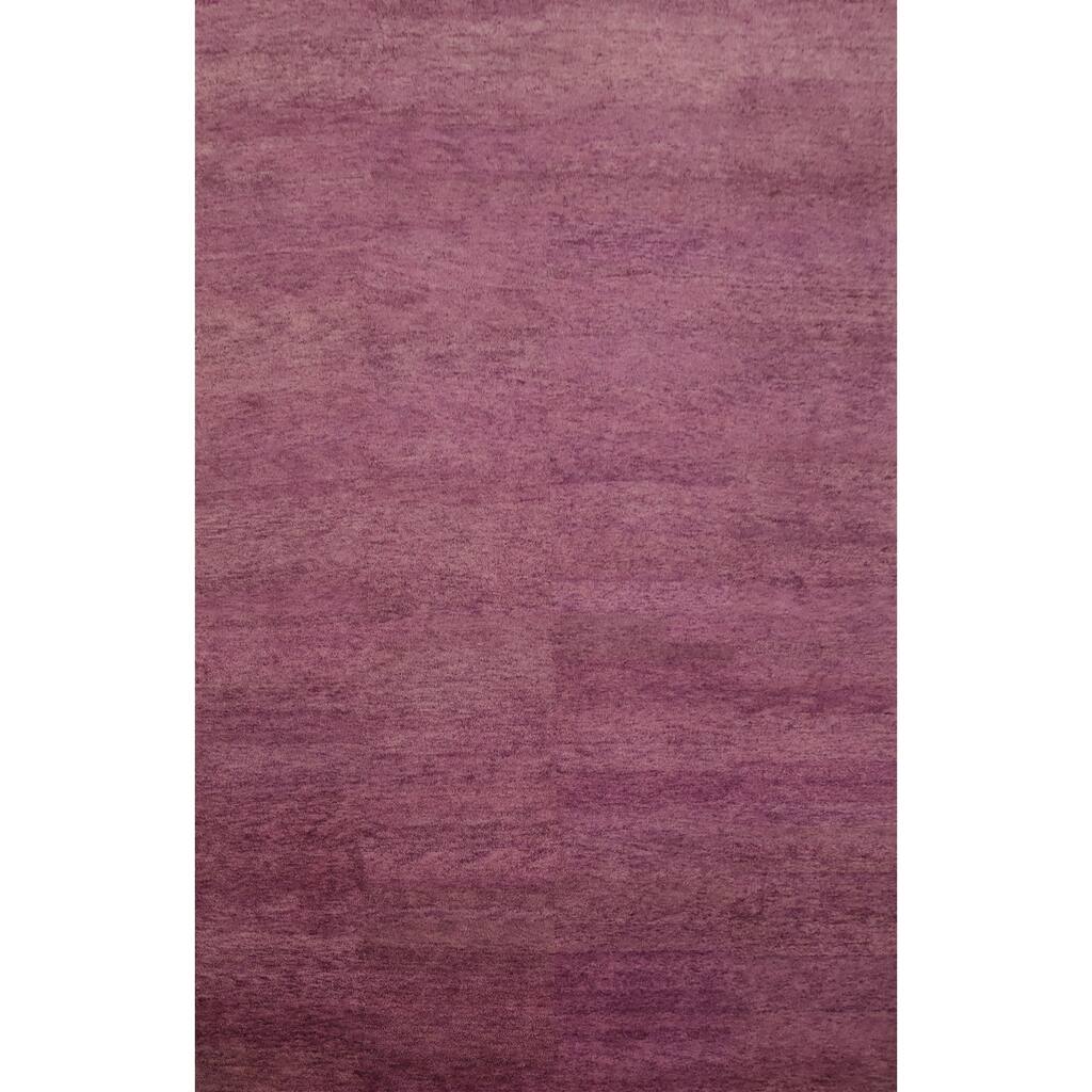 Hand Knotted Oriental 100% Wool Carpet Modern Modern Purples Gabbeh Area Rug - 11' 5'' X 8' 1''