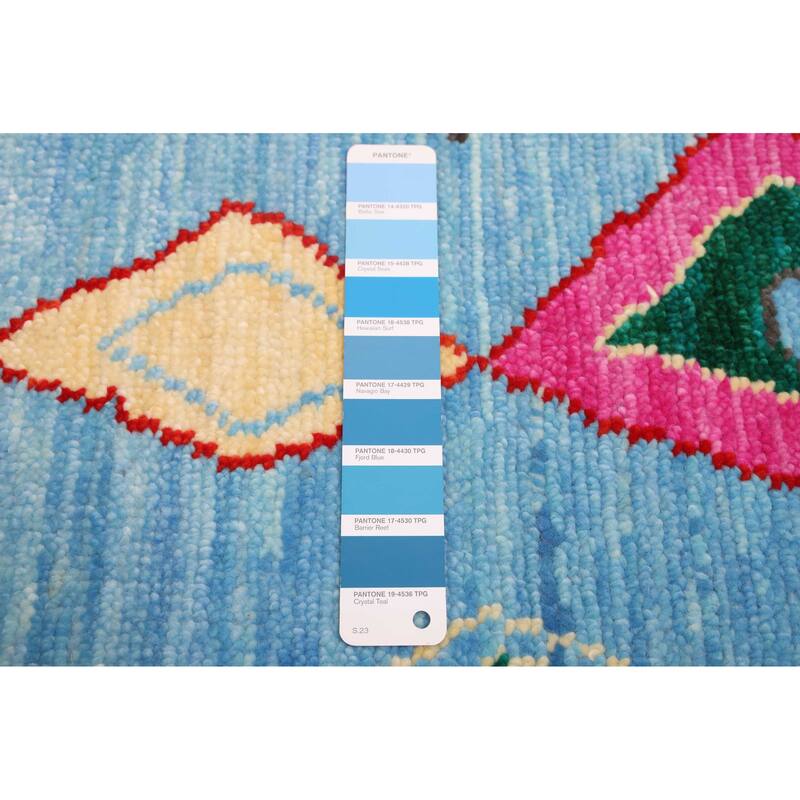 ECARPETGALLERY Hand-knotted Shalimar Sky Blue Wool Rug - 9'1 x 12'3