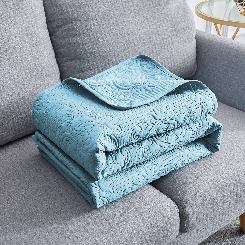 Sophia & William Bed Quilt Bedspread Coverlet - Reversible, Lightweight
