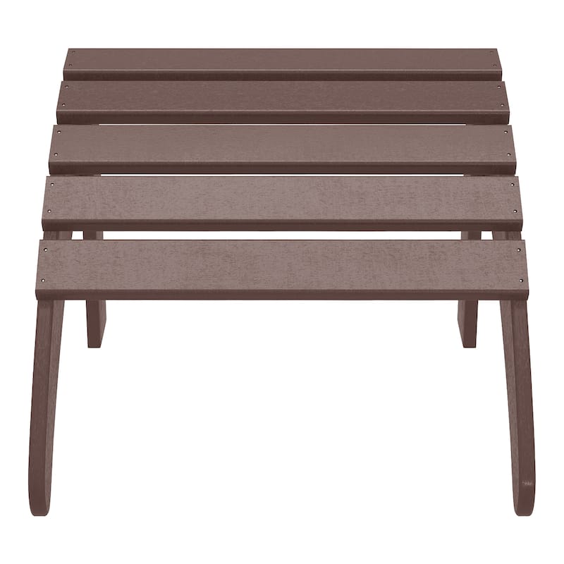 Aderson Outdoor Poly Adirondack Chair with Ottoman 4-Piece Set