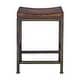 preview thumbnail 5 of 3, Uttermost Beck 18"W Rustic Backless Saddle Seat Counter Stool