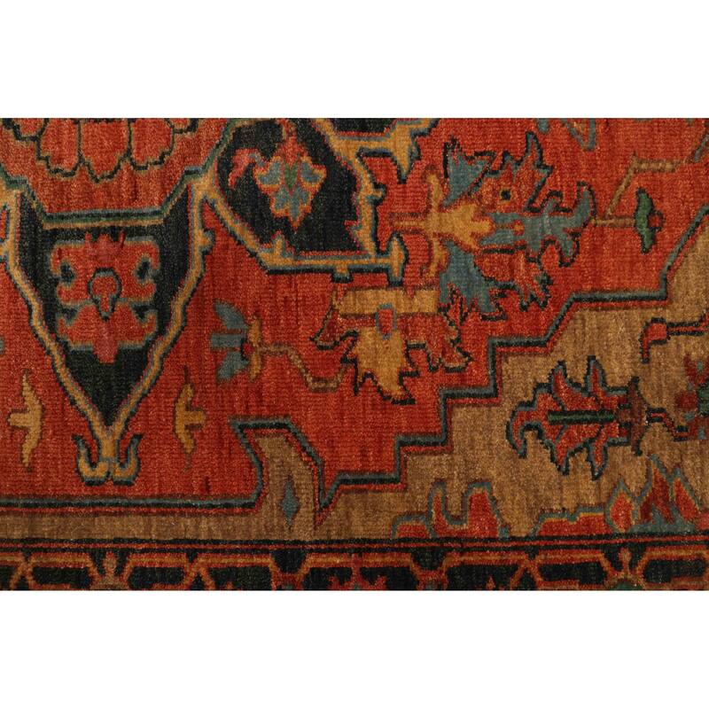 ECARPETGALLERY Hand-knotted Jules Sultane Dark Copper Wool Rug - 4'2 x 5'11