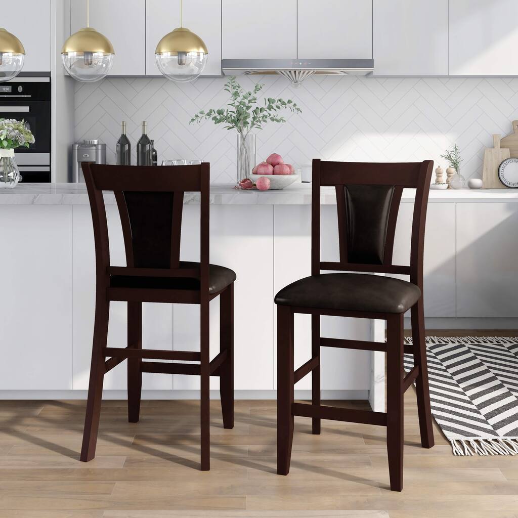 Dionne Modern Cherry Counter Height Stool (Set of 2) by Furniture of America
