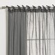 preview thumbnail 15 of 39, Aurora Home Textured Faux Linen Tie Top Curtain Panel Pair - 84" & 96"