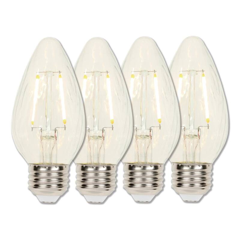 Westinghouse 25-Watt Equivalent Clear F15 Dimmable Filament LED Light Bulb with Medium Base - 4-Pack
