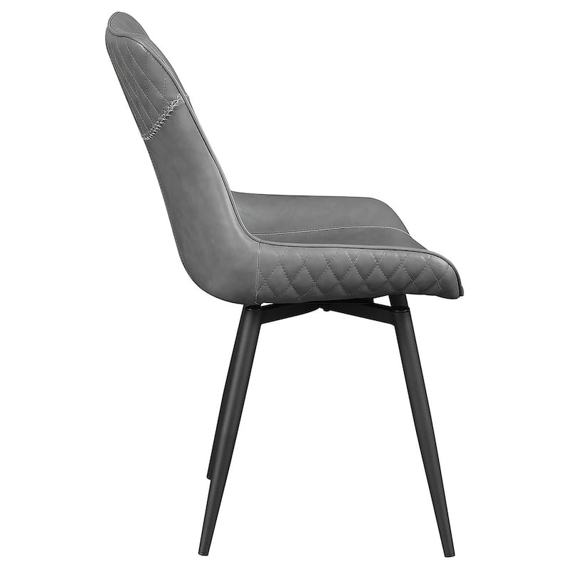 Brassie Upholstered Swivel Dining Side Chair (Set of 2)