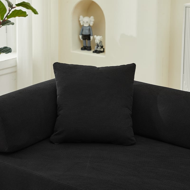 Sofa Bed with 2 Pillows, 3-Seater Convertible Sleeper Sofa, Foldable Couch Loveseat Daybed, No Assembly Required