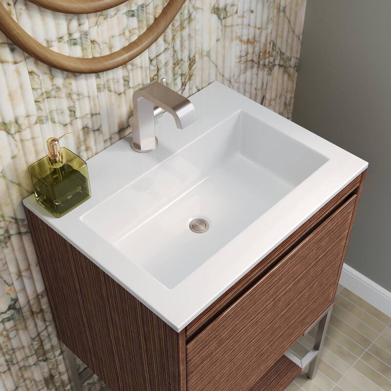 James Martin Vanities 805-V23.6-BN-GW Mantova 24" Single Basin Poplar