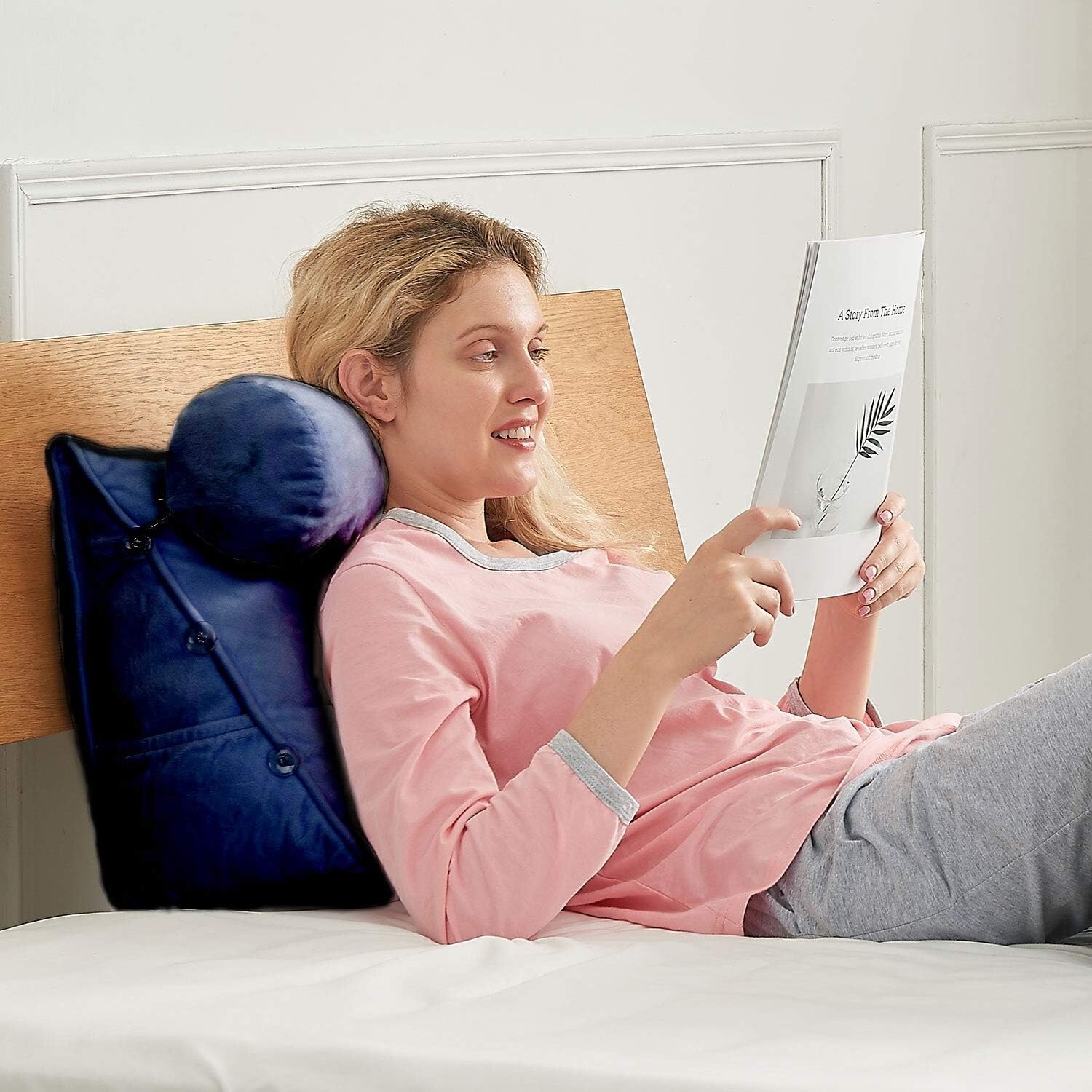 Cheer Collection Extra Large Wedge Pillow with Detachable Bolster Bed Bath Beyond 39216820