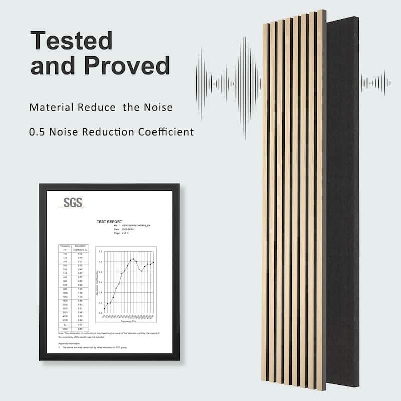 2 Pack Acoustic Wood Wall Panels