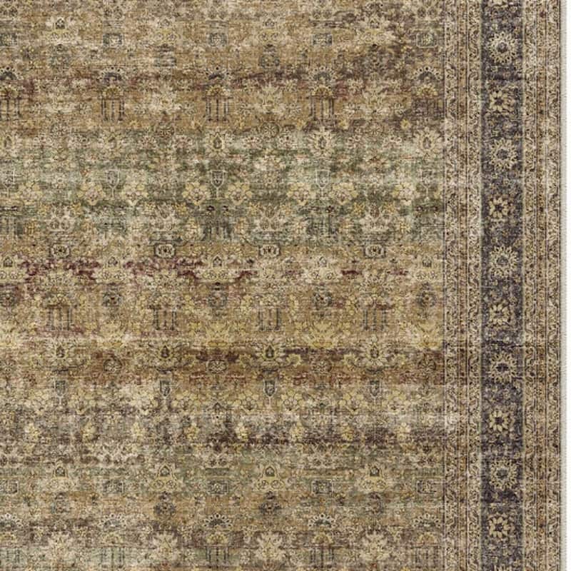 HomeRoots Floral Medallion Traditional Rectangle Area Rug