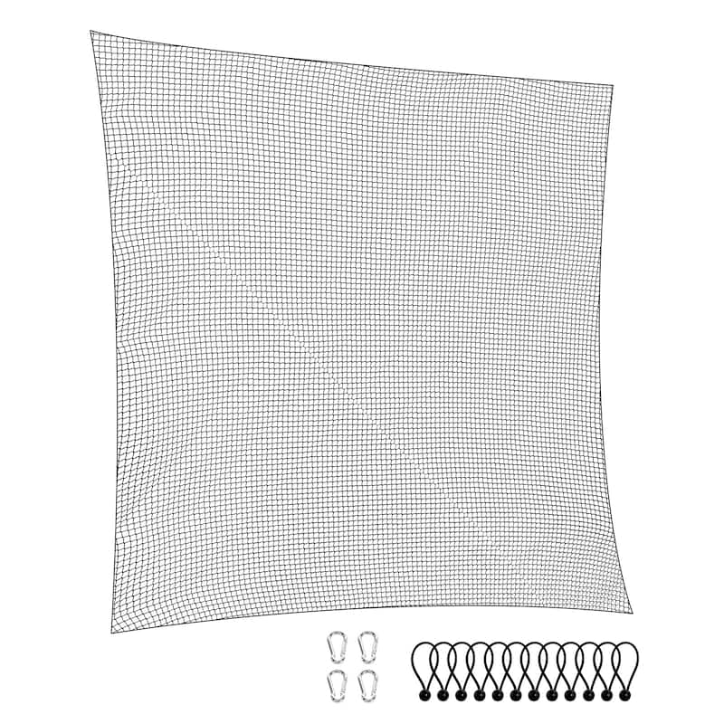 Golf Net Sports Netting Barrier for Backyard Driving Training Swing - Black 10X15 feet single net - Black 10X15 feet single net
