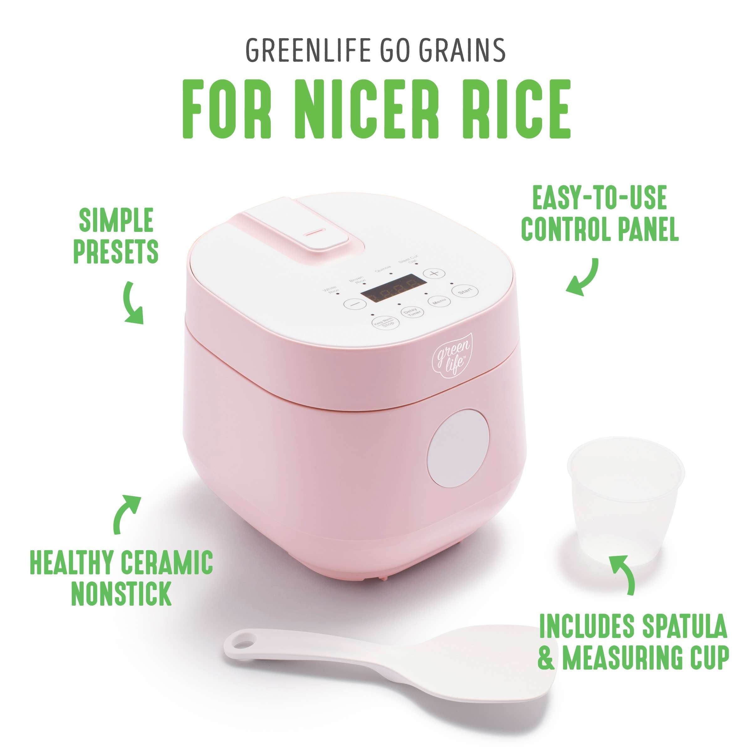 GreenLife Healthy Ceramic Nonstick Rice & Grains Cooker - On Sale